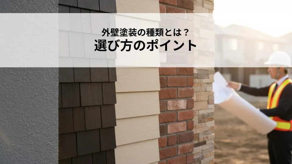 外壁塗装の種類とは？選び方のポイントを解説！